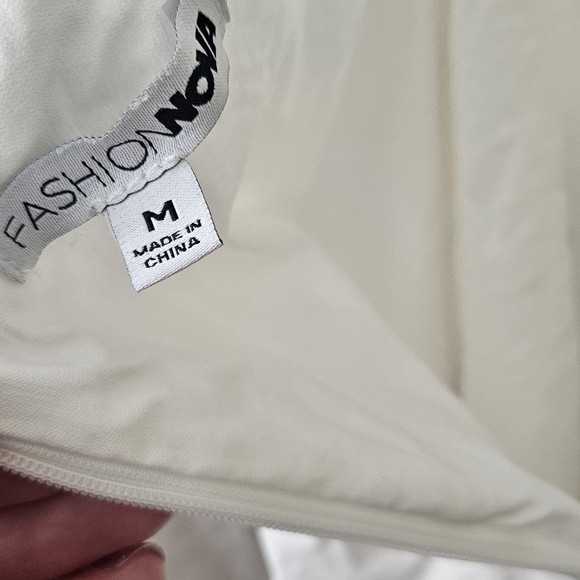 White mini dress with jewel fringe - Picture 8 of 8